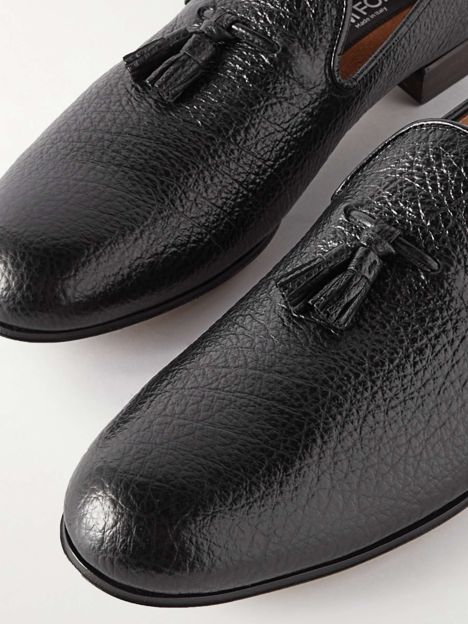 Full-Grain Leather Tasselled Loafers - 6