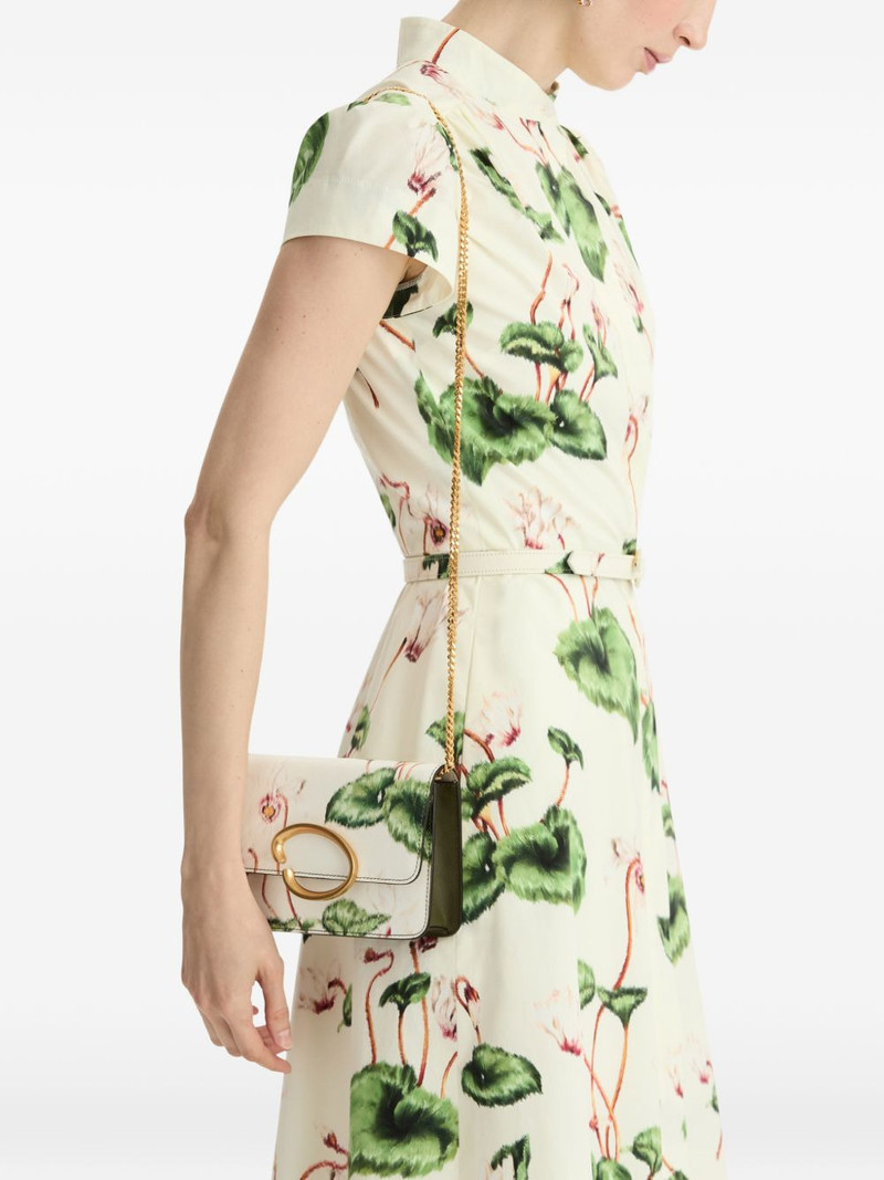 Oscar de la Renta mini floral-print clutch bag outlook