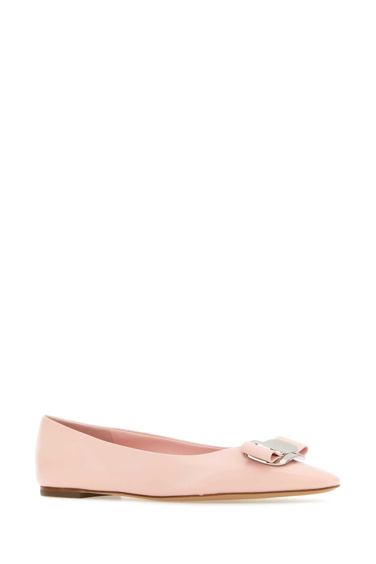 Salvatore Ferragamo Women Pink Leather New Vara Ballerinas - 2