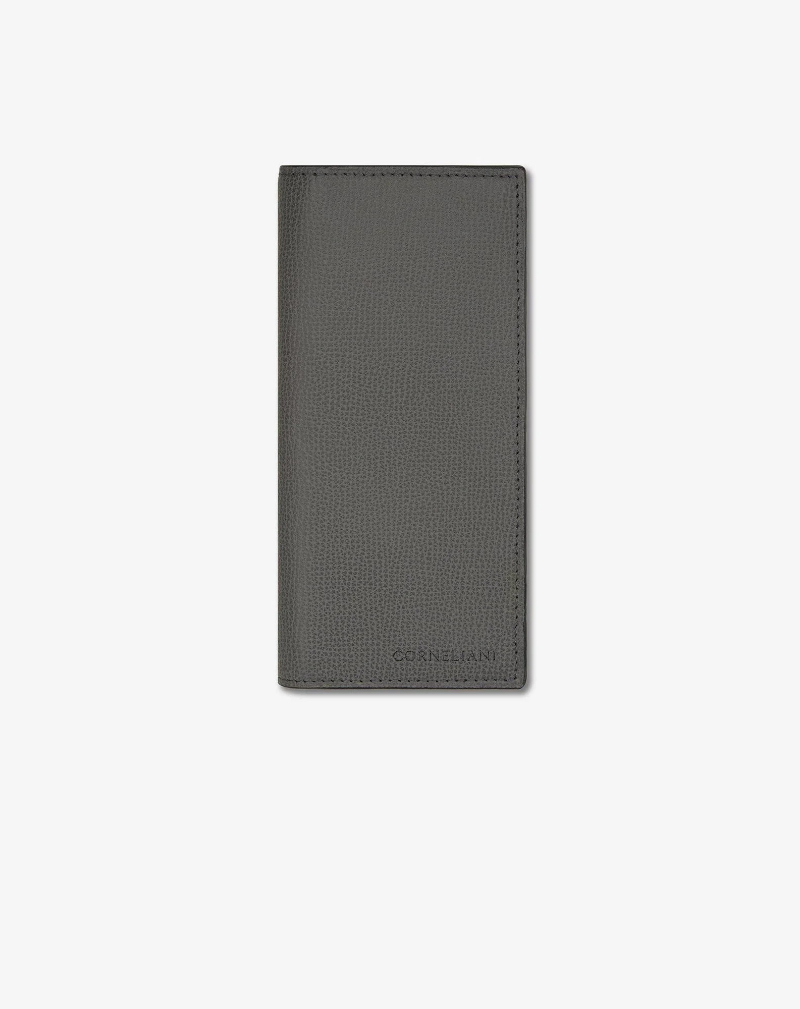 Grey texturised leather wallet - 1
