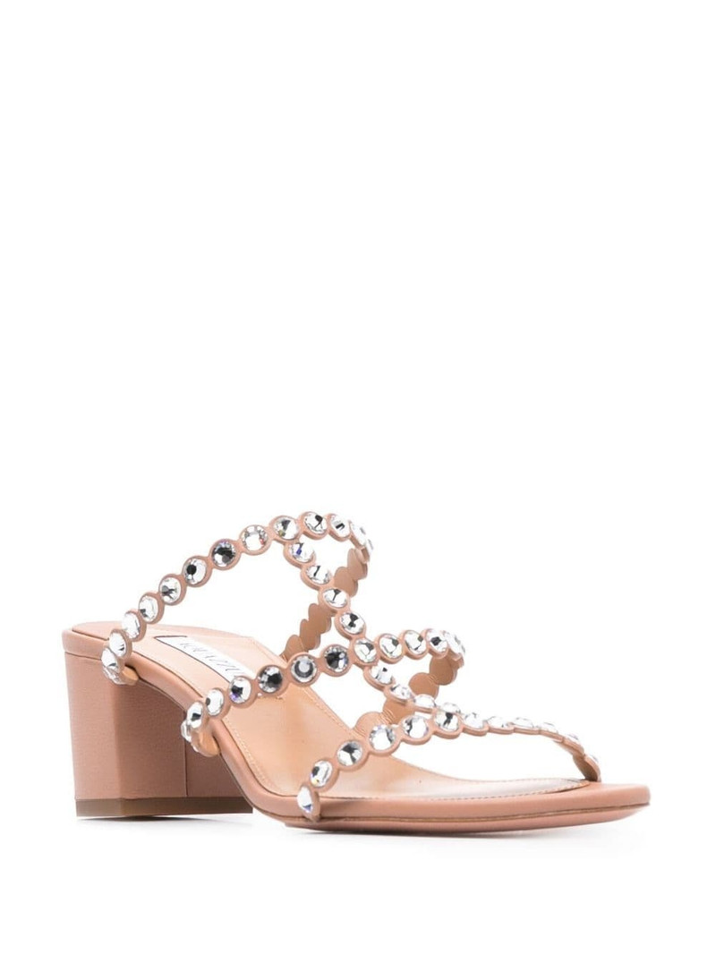 AQUAZZURA 55mm crystal-embellished open-toe sandals outlook