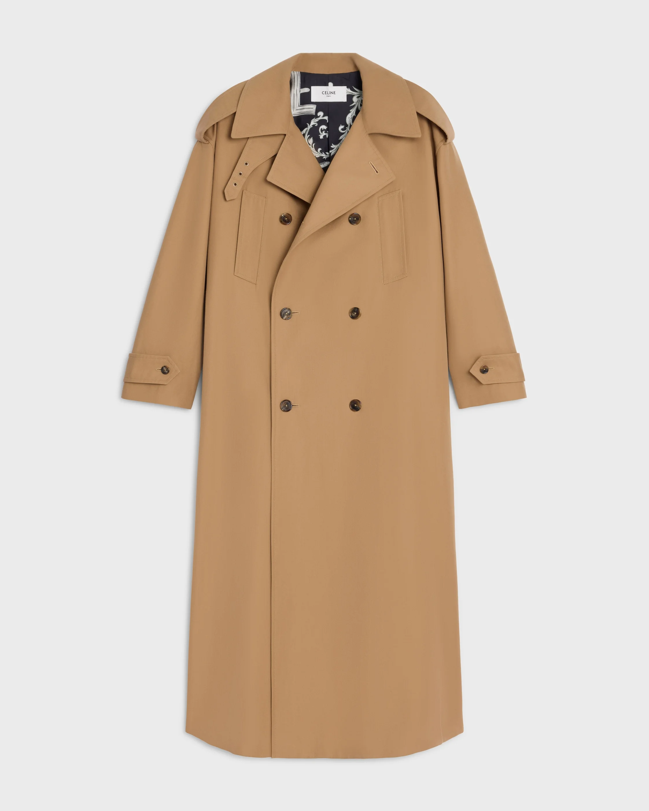 trench coat IN COTTON AND WOOL GABARDINE - 1