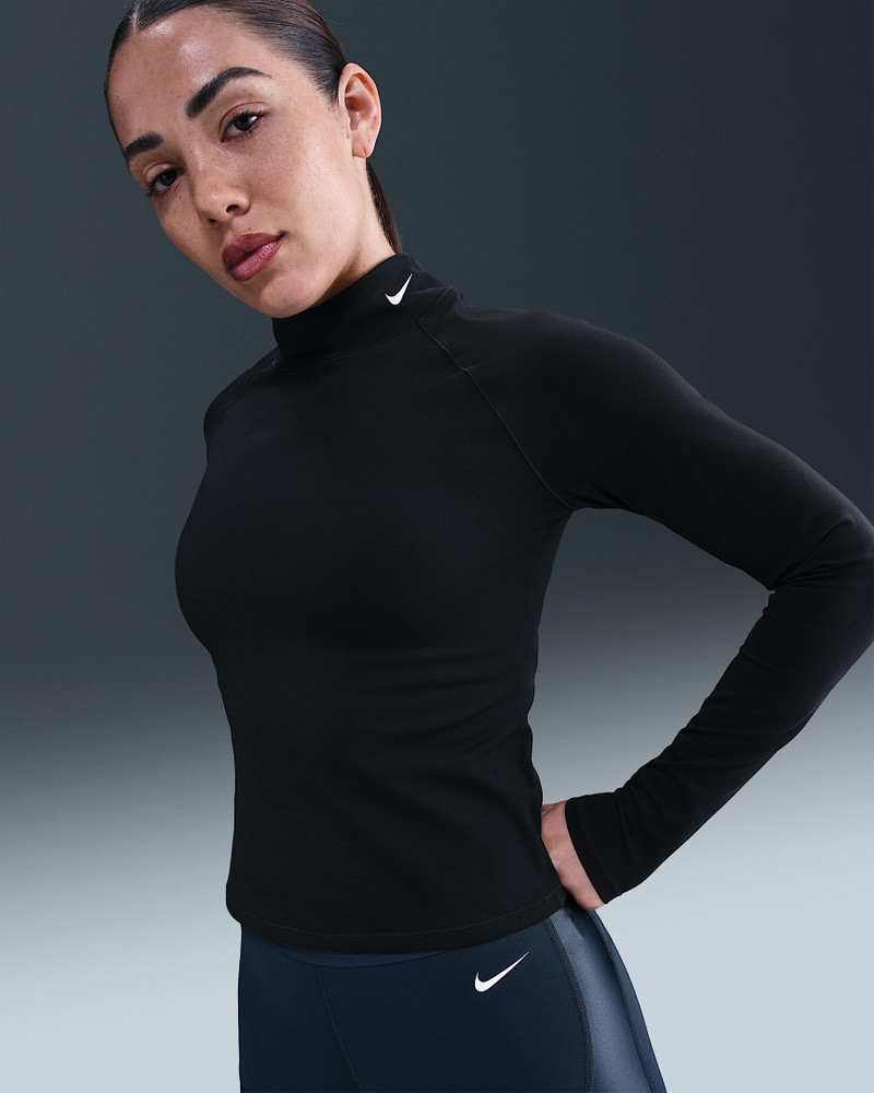 Nike Pro Women's Dri-FIT Long-Sleeve Mock-Neck Top 1