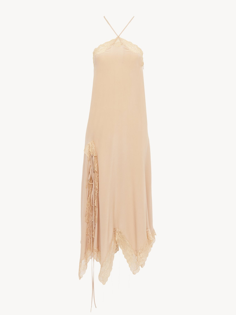 Chloé LINGERIE HALTERNECK DRESS IN SILK outlook
