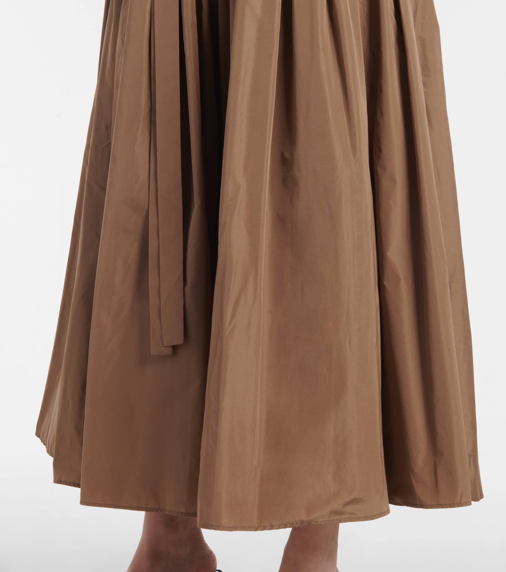 Gea pleated tafeta maxi skirt - 5