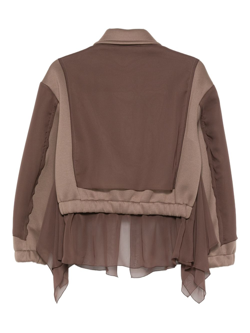 draped-panel bomber jacket - 2