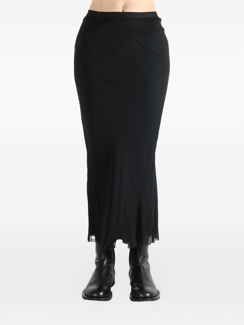 Rick Owens black maxi skirt outlook