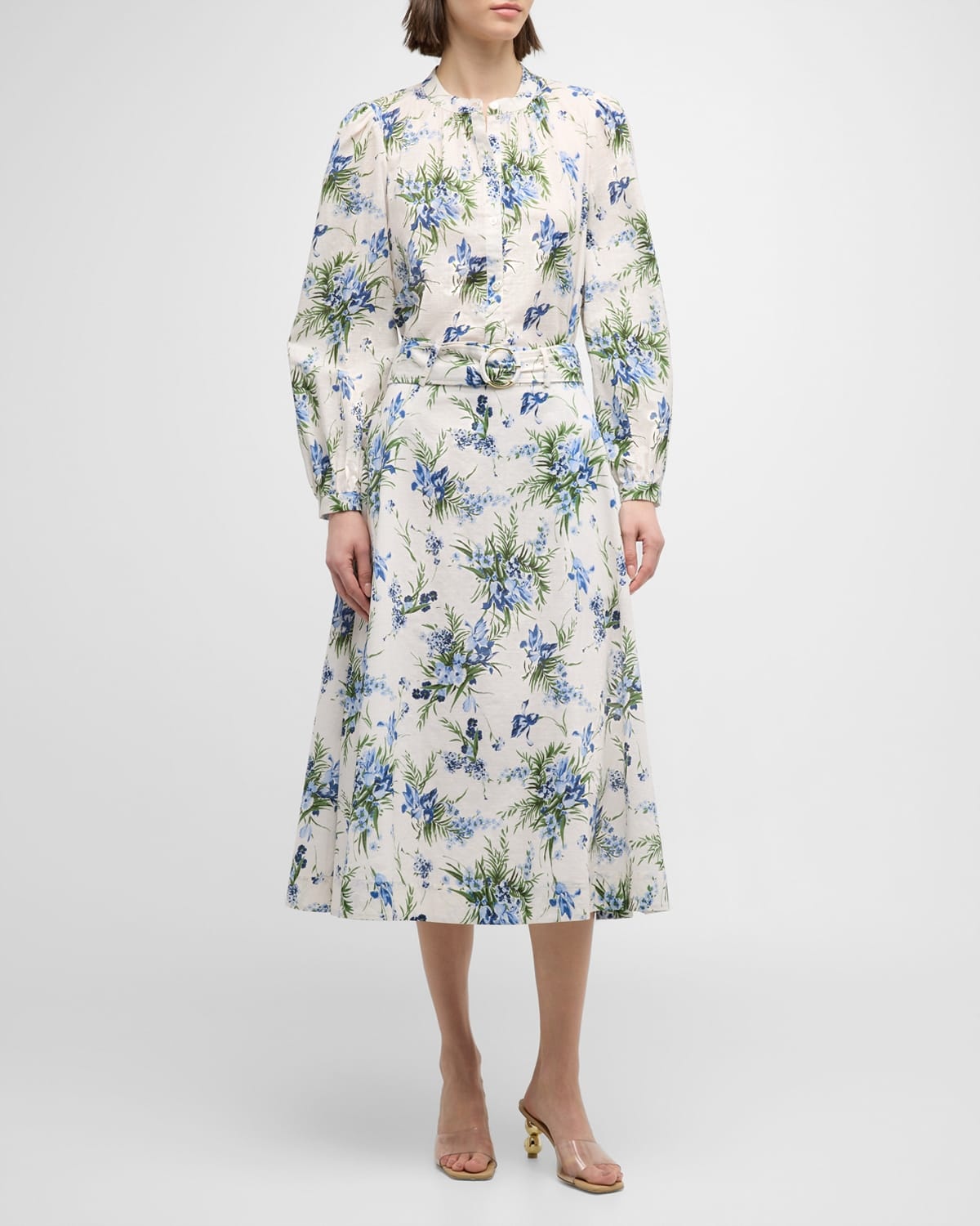 Arwen Floral Belted Midi Skirt - 4