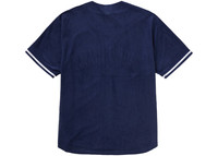 Supreme Supreme Ultrasuede Mesh Baseball Jersey Navy - SS24KN22