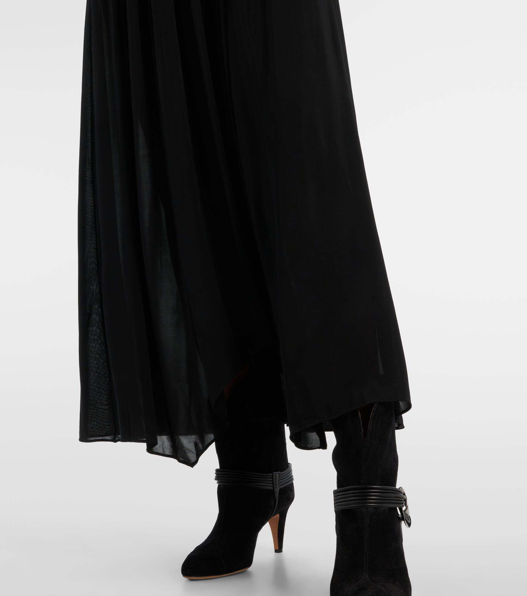Galina draped gathered jersey maxi dress - 6