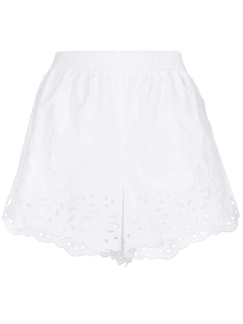 broderie anglaise mini shorts 1