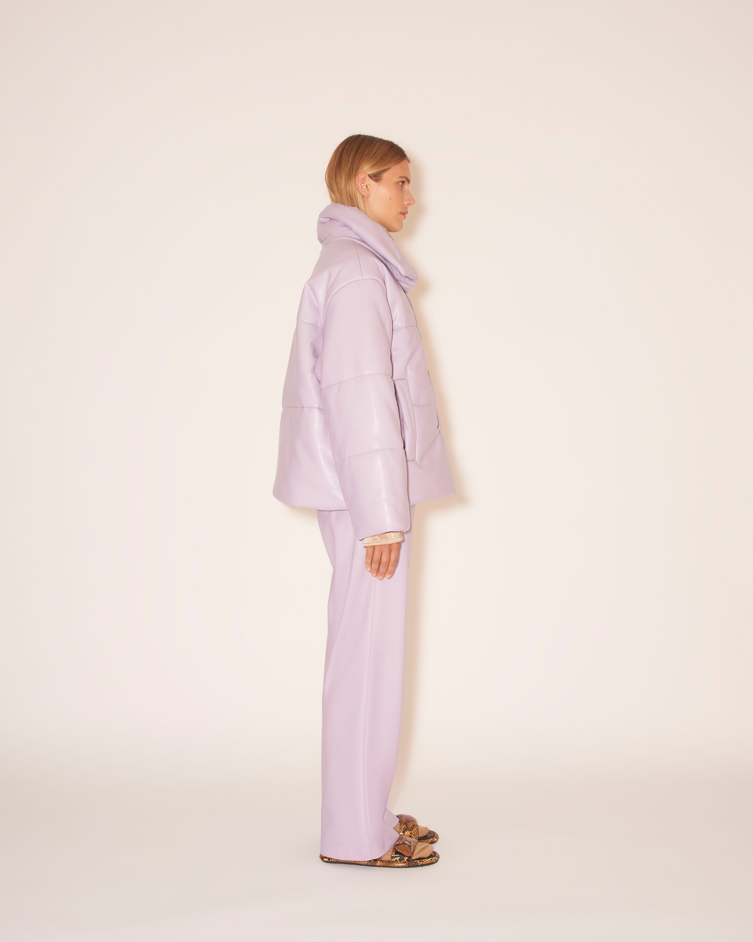 HIDE - OKOBOR™ alt-leather puffer jacket - Lilac - 5