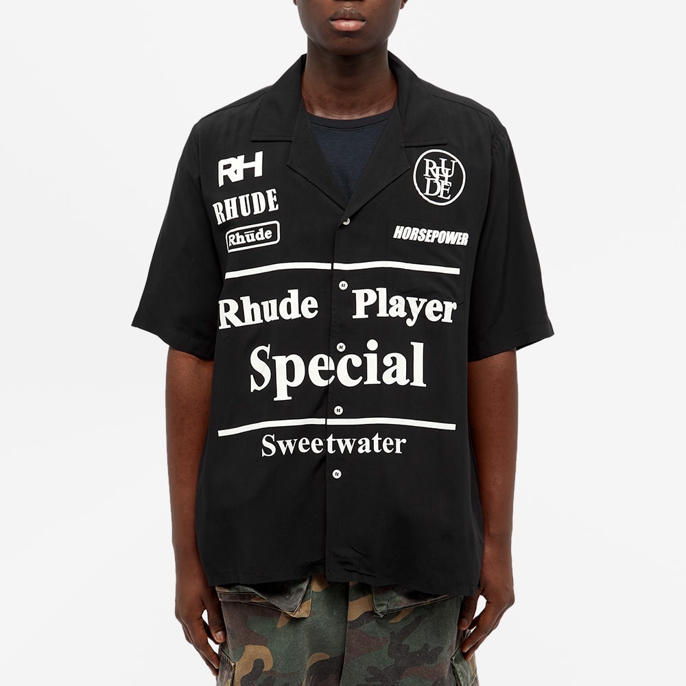 Rhude Racing Logo Hawaiian Shirt - 4