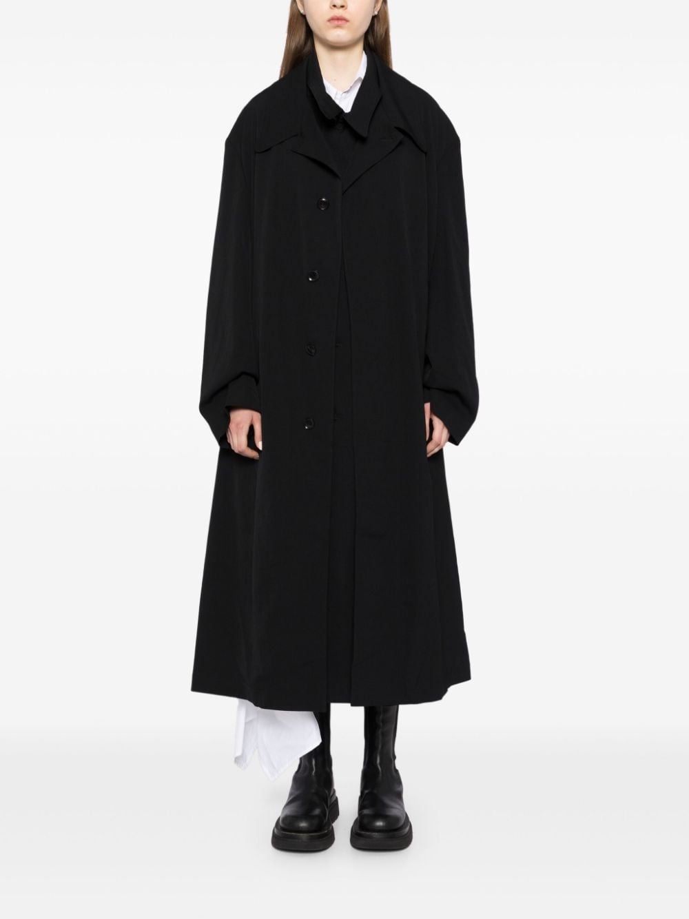 single-breasted wool coat - 2