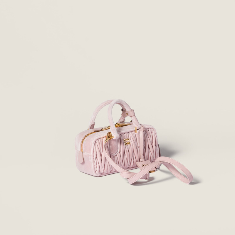 Arcadie Matelassé velvet bag 3