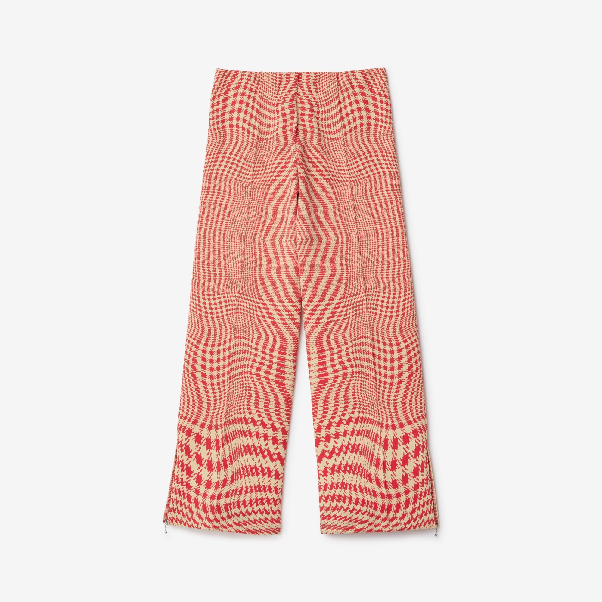 Warped Houndstooth Nylon Blend Track Pants - 5