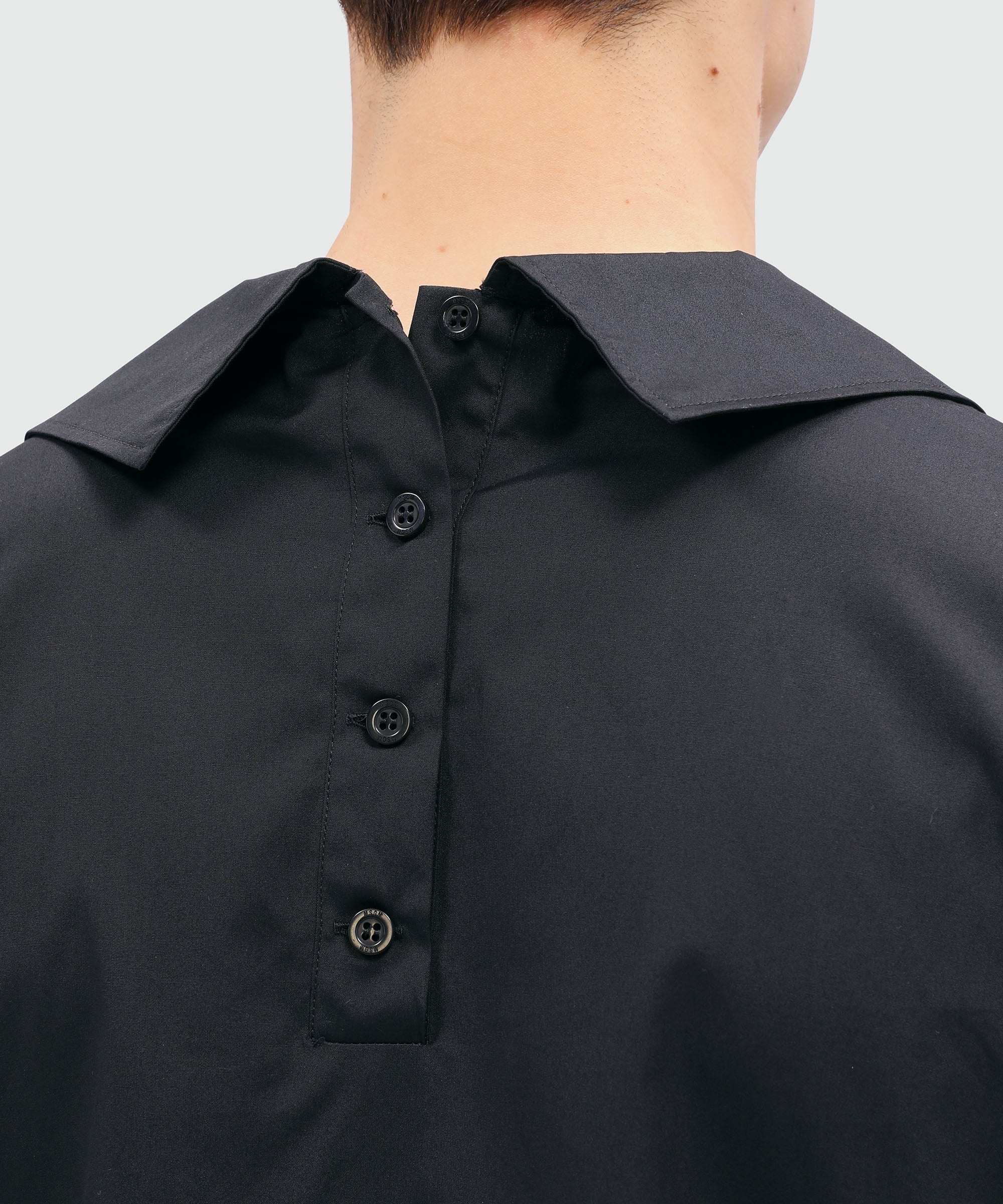 Black poplin shirt with Luke Edward Hall x MSGM embroidery - 5