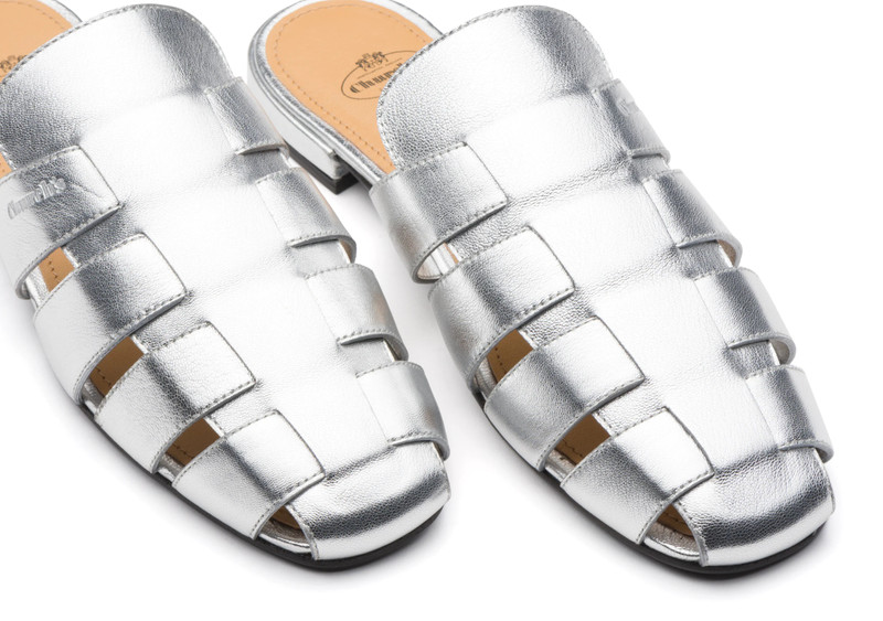 Becky
Nappa Leather Mule Sandal Silver 4