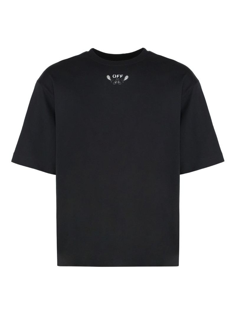 paisley-print crew-neck T-shirt 1