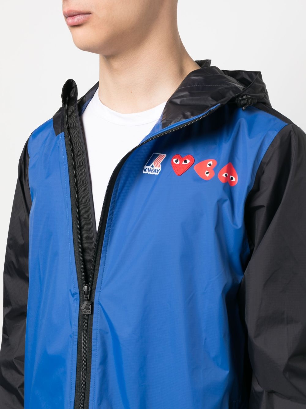 X KWAY LOGO-PRINT HOODED JACKET - 2