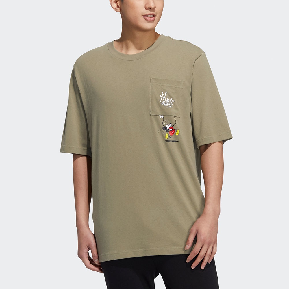 adidas neo x Disney Crossover M Mf Tee 4 Mickey Avatar Printing Sports Short Sleeve Green HF0455 - 2