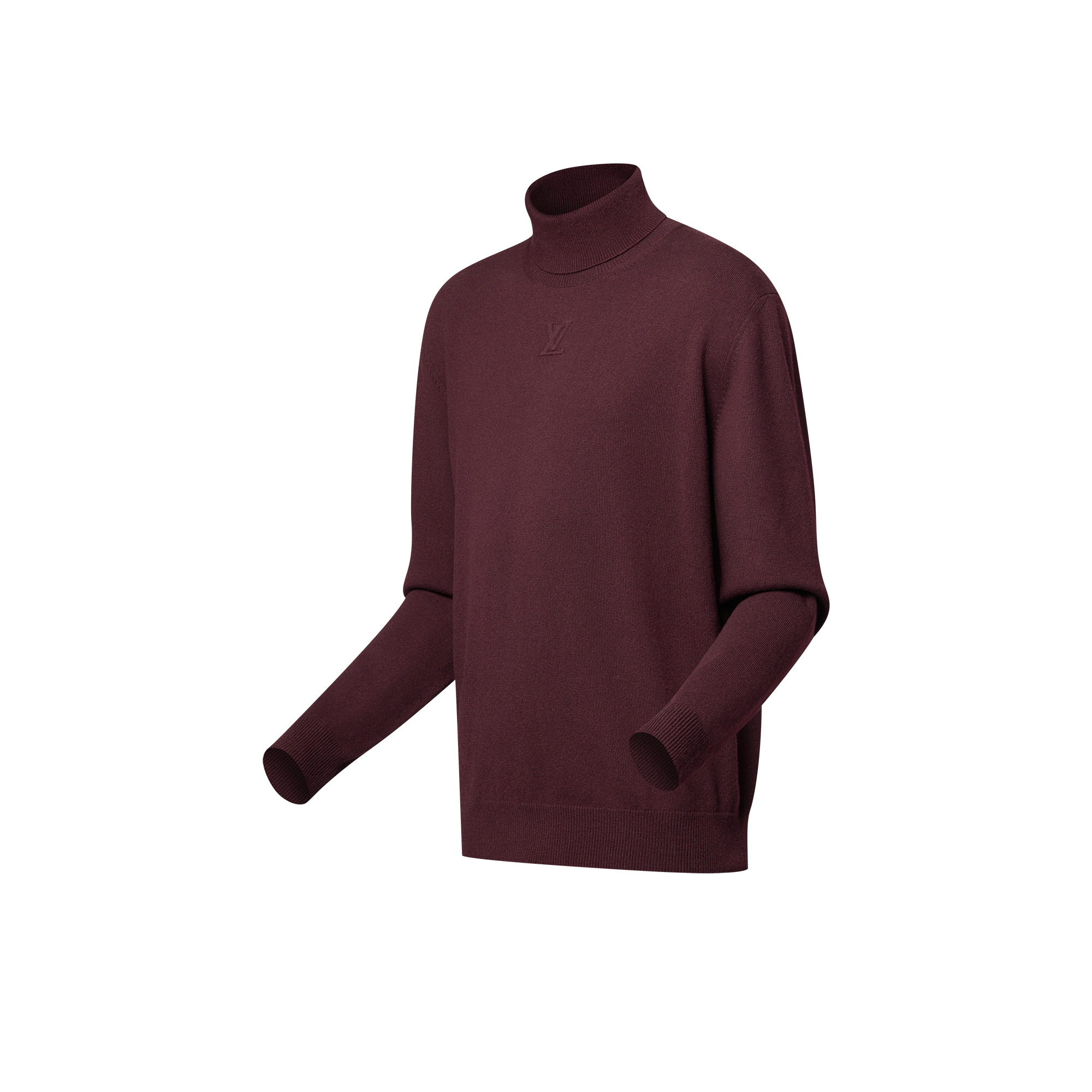 Embossed Cashmere Turtle Neck - 2