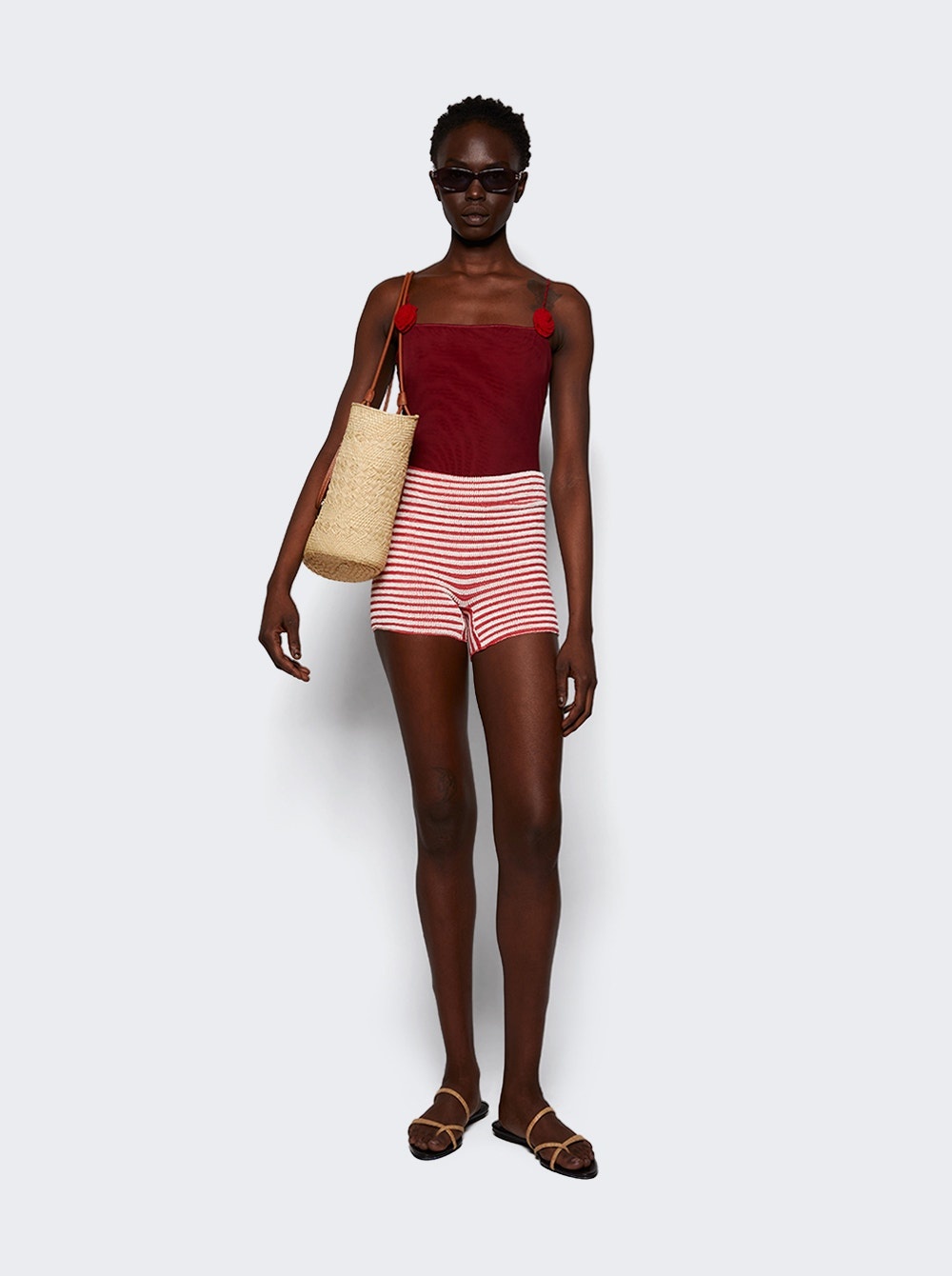 Rose Maillot Swimsuit Merlot Red - 2