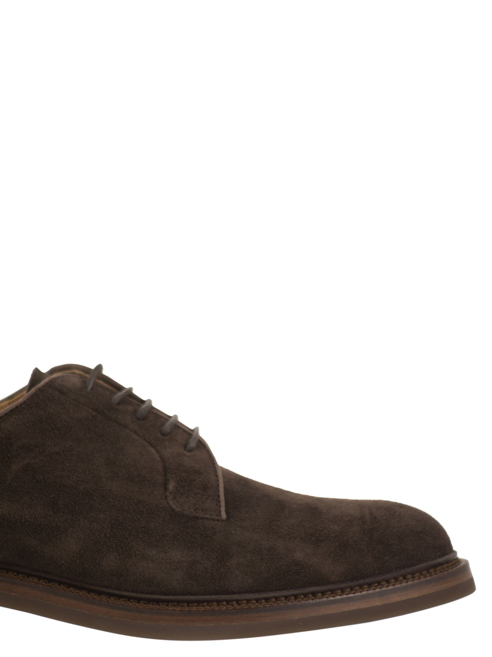 Brunello Cucinelli Men Derby Camoscio Corvino - 6