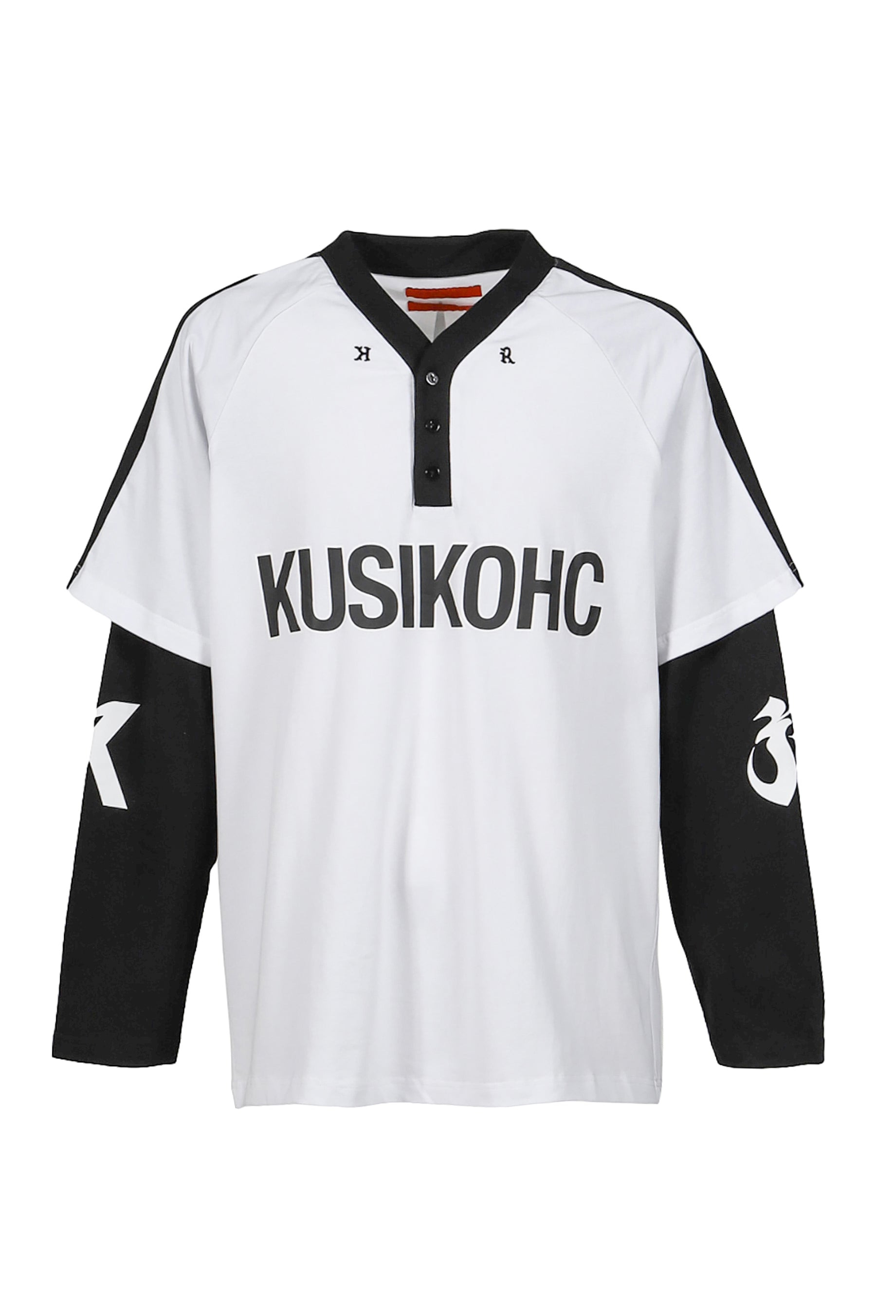 BASEBALL LONGSLEEVE POLO / WHT - 5