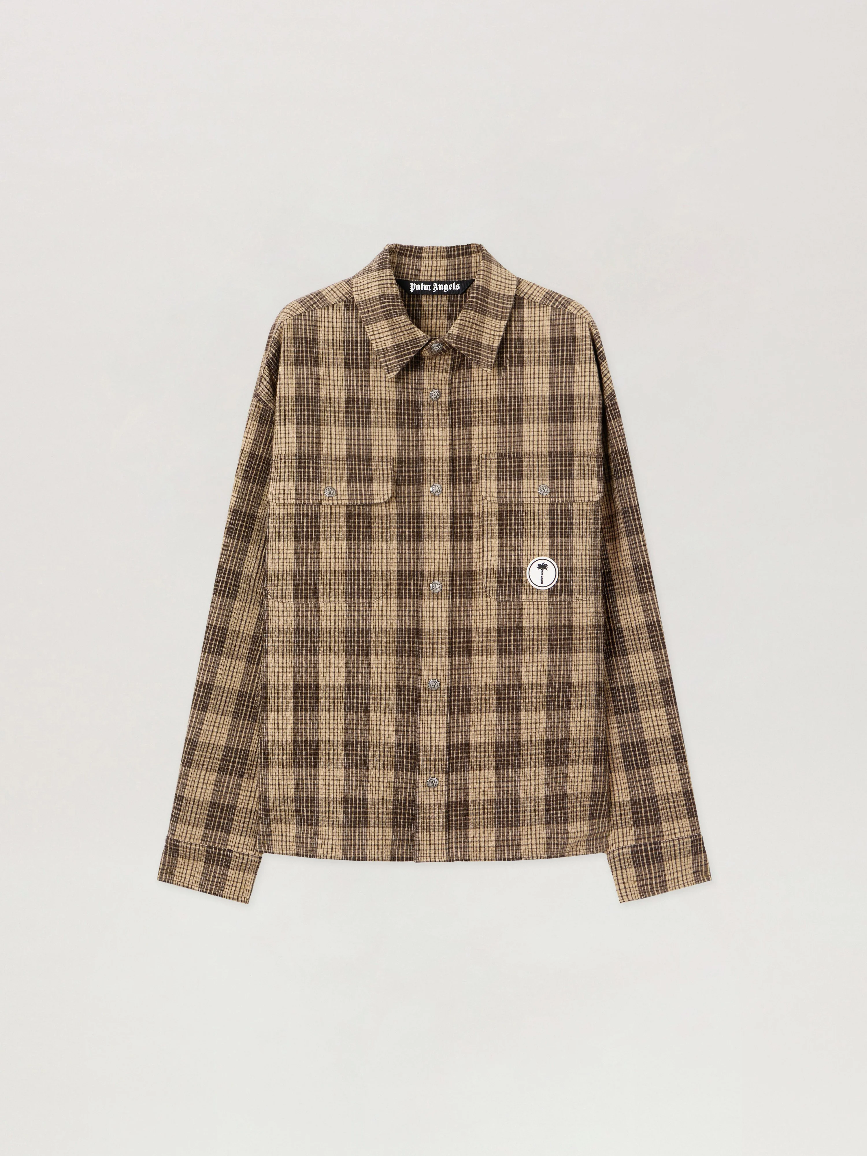Tree Logo Check Loose Overshirt - 1