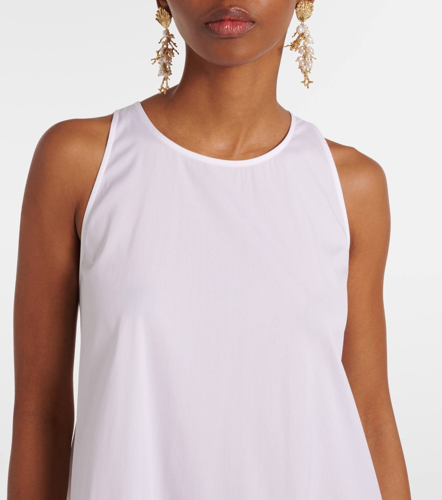 Romea cotton-blend poplin maxi dress - 4