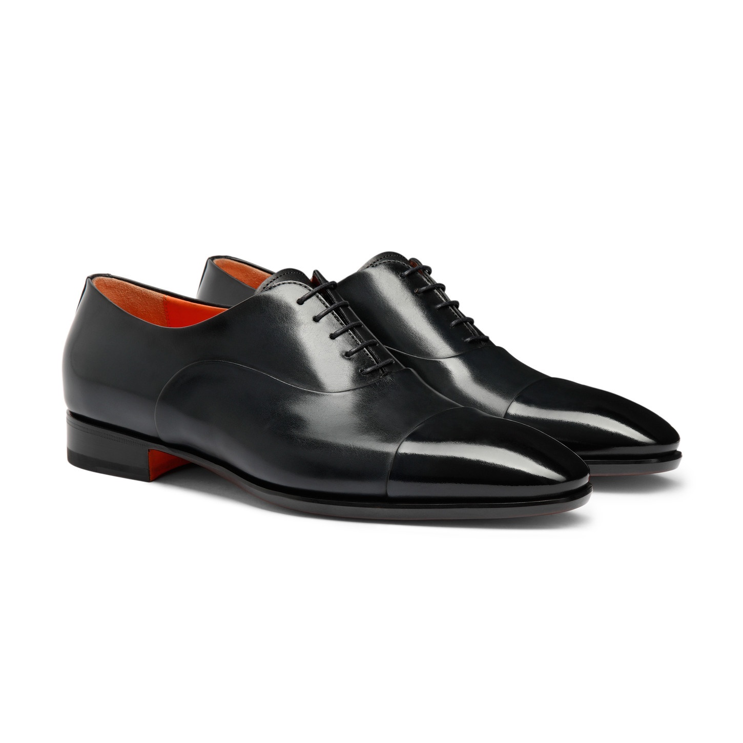 Men's blue leather Oxford shoe - 3