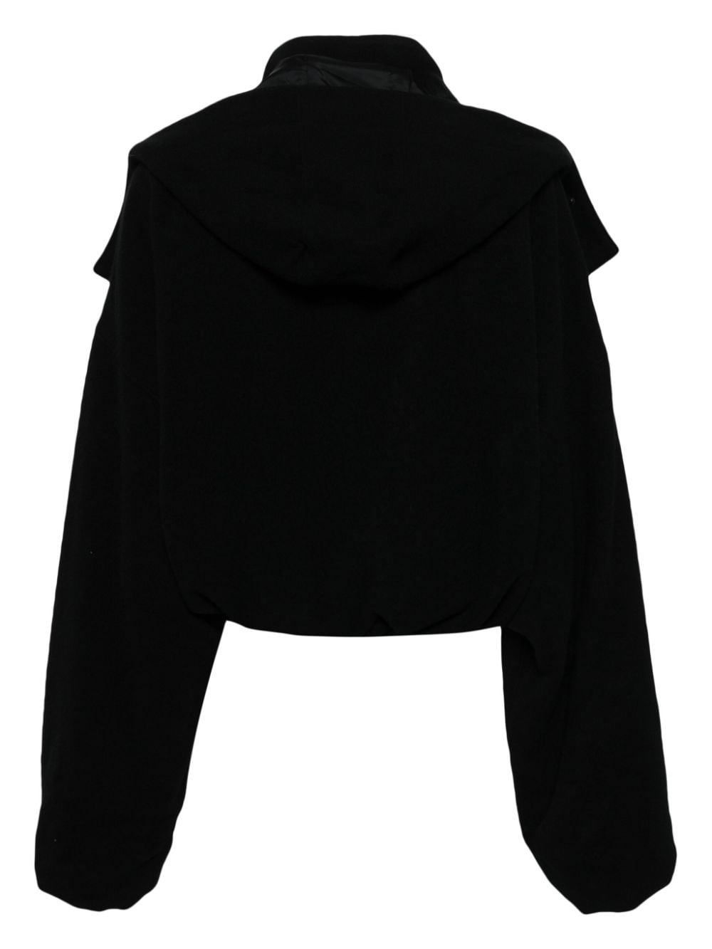 mock neck cropped jacket - 2