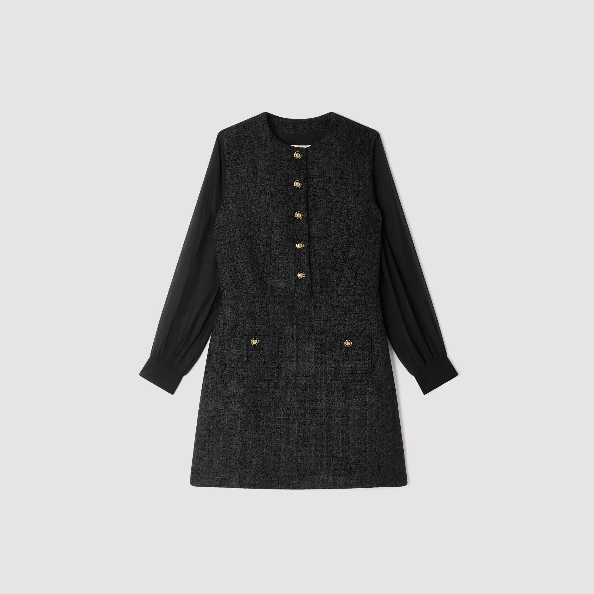 LONG-SLEEVED MINI DRESS - 6