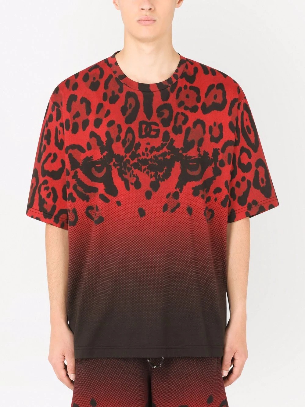 leopard-print logo-print T-shirt - 3