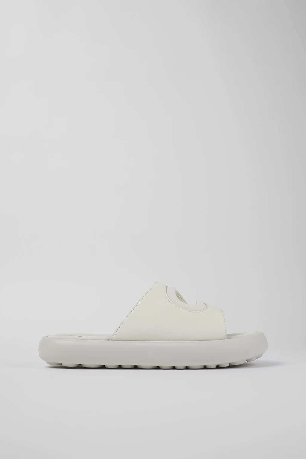 Twins White Leather/Textile Slide for Men - 1