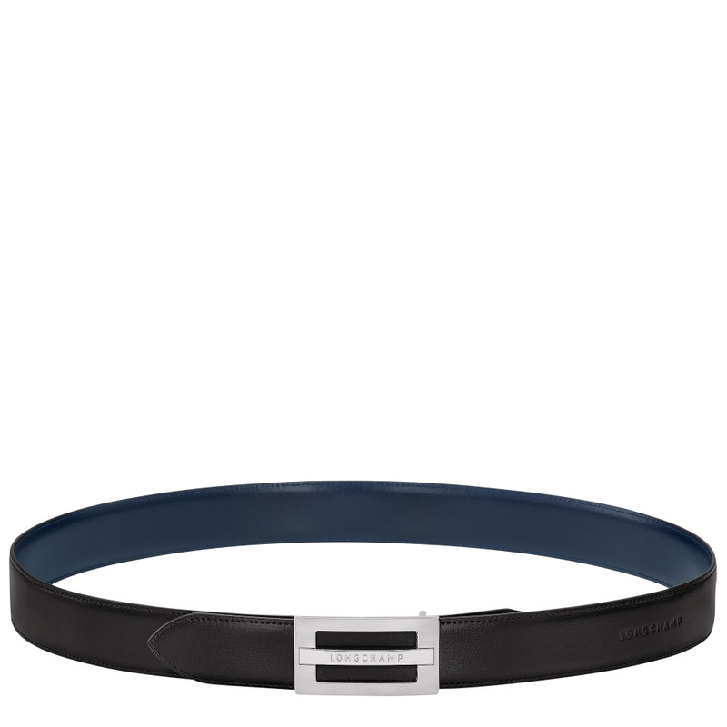 Delta Box Men's belt Black/Navy - Leather 1
