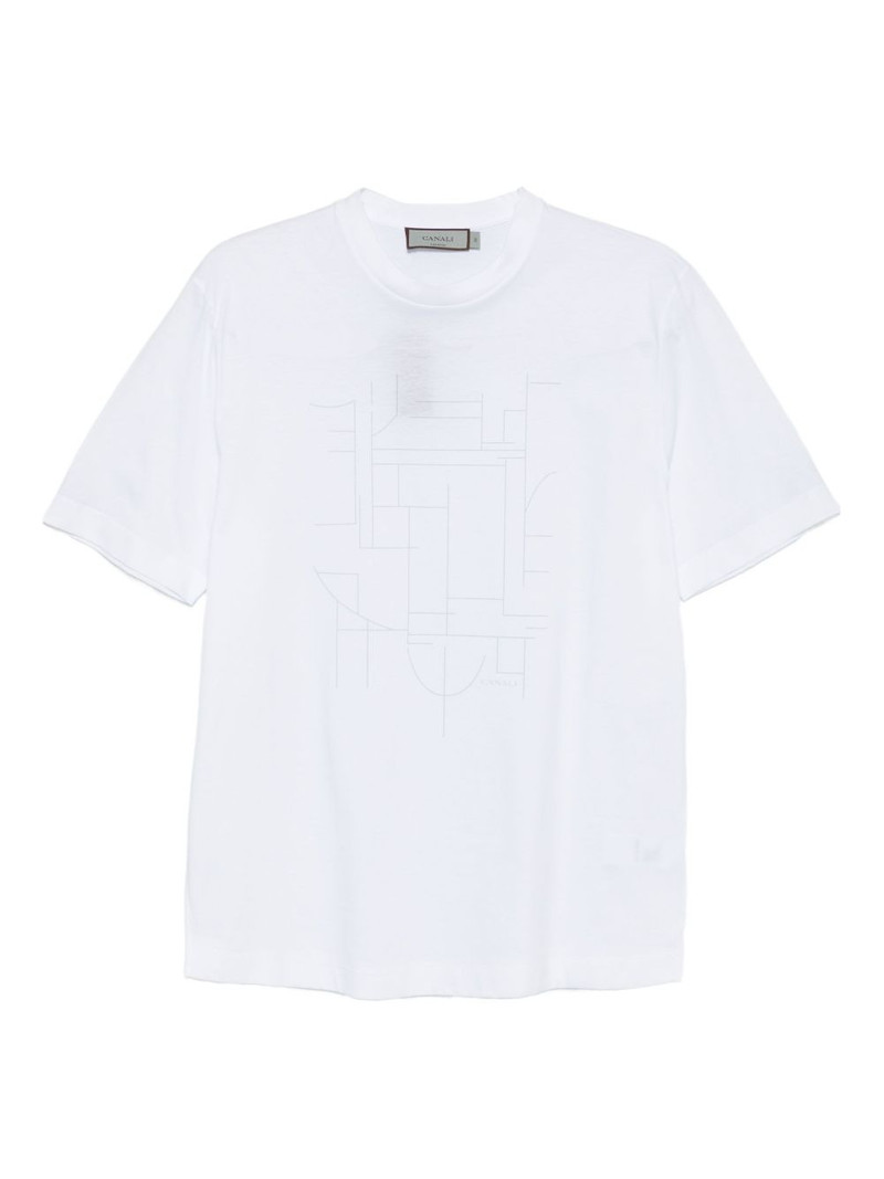 geometric-print T-shirt 1