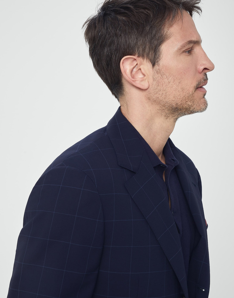 Virgin wool check blazer 3