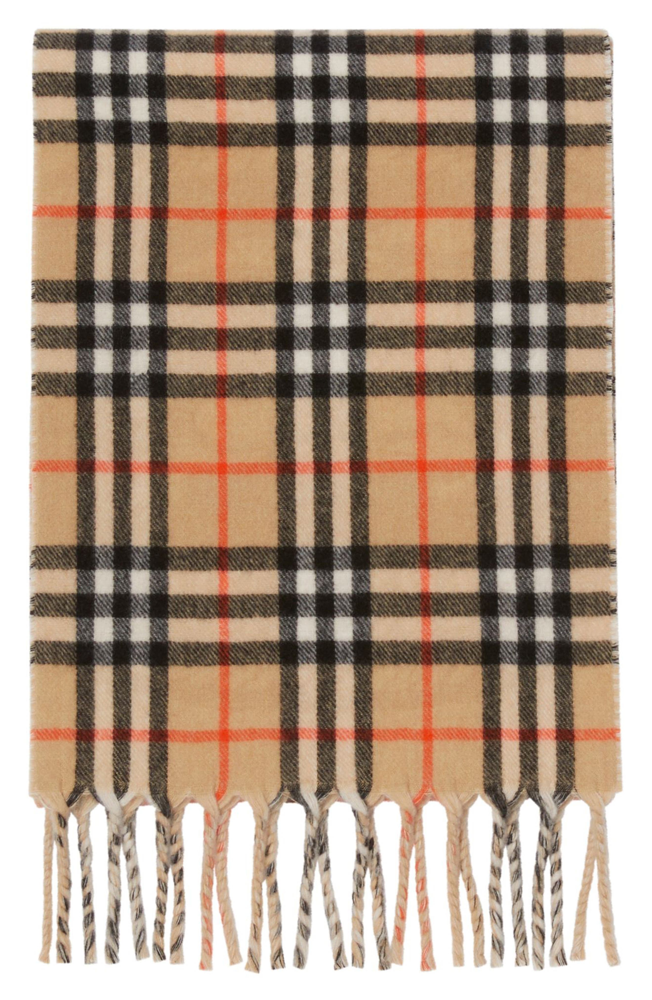 burberry Reversible EKD Check Cashmere Scarf in Sand at Nordstrom - 2