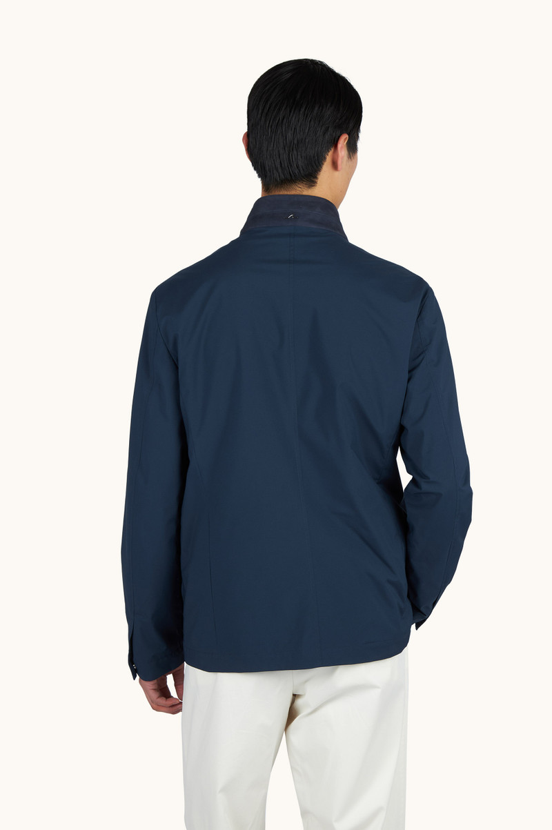 Paul & Shark TYPHOON® PLATINUM CAR COAT WITH AQUALEATHER SUEDE DETAILS outlook