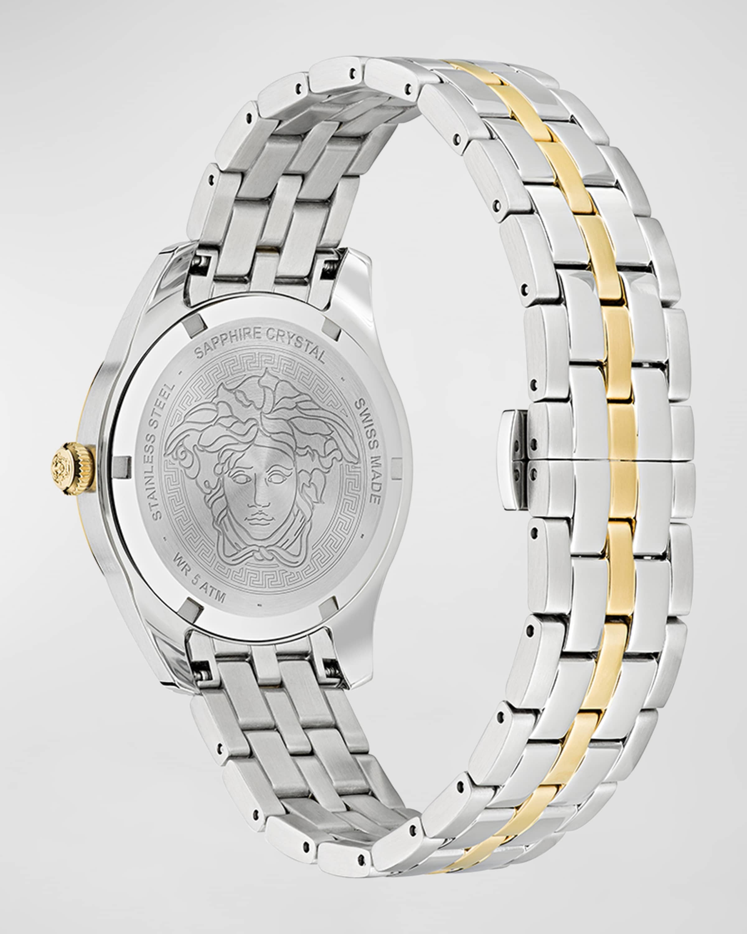 35mm Greca Time Watch with Bracelet Strap, Two-Tone - 3