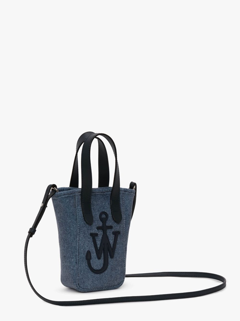 JW Anderson MINI BELT TOTE - MINI VELVET PRINTED DENIM TOTE BAG outlook