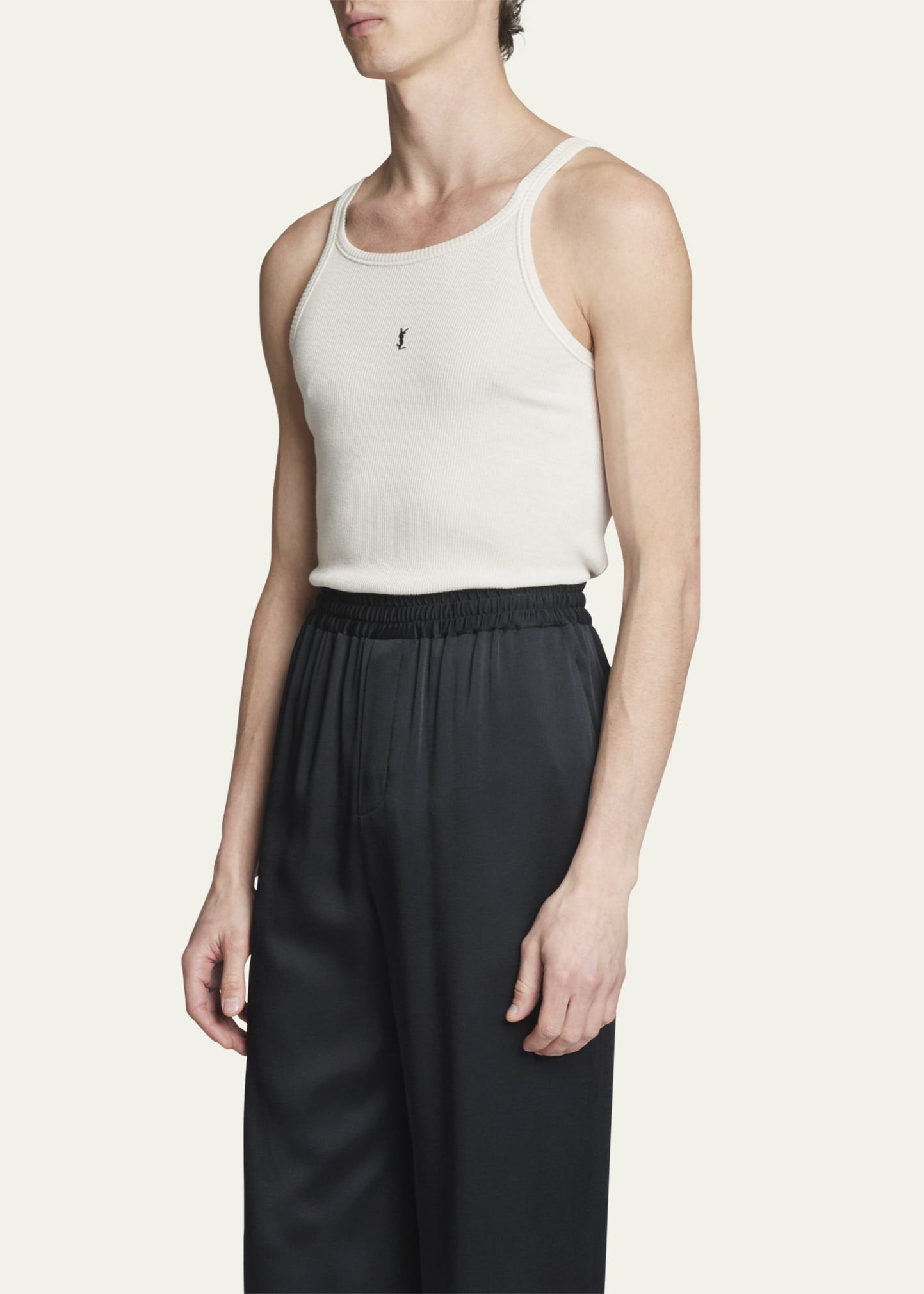 Men's Jersey Fine Rib Tank Top - 4