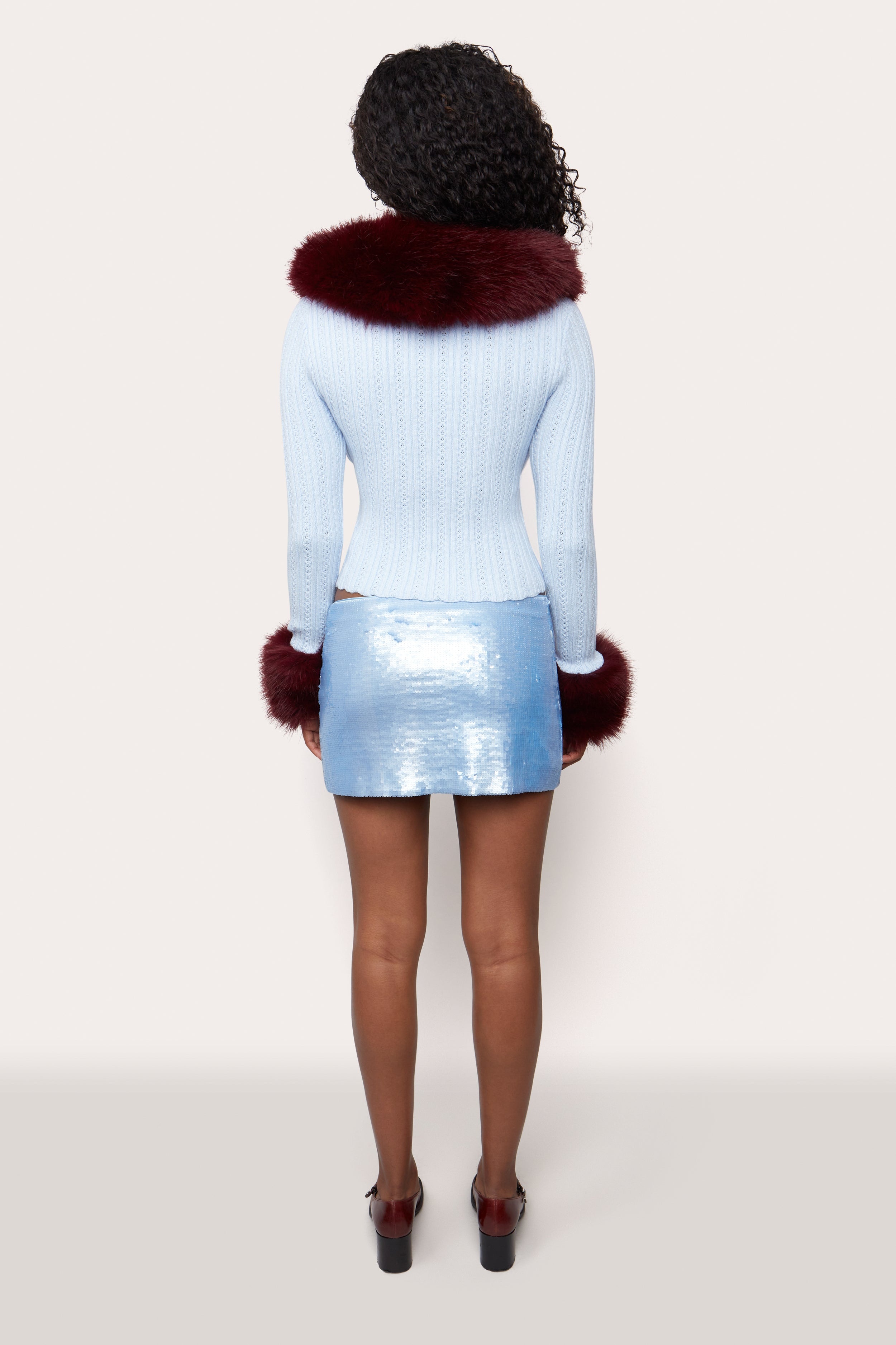HEART POINTELLE KNIT CARDIGAN - 6