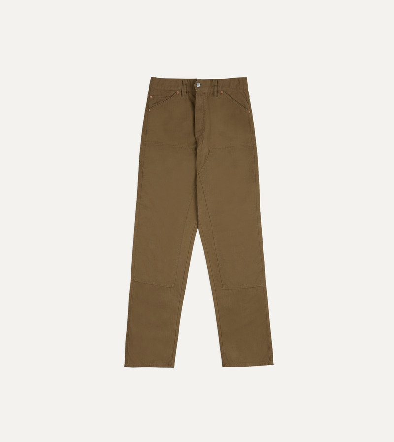 Khaki Cotton Canvas Carpenter Pant - 1