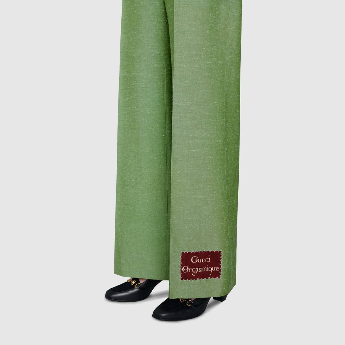 Wide viscose pant with Gucci Orgasmique - 5