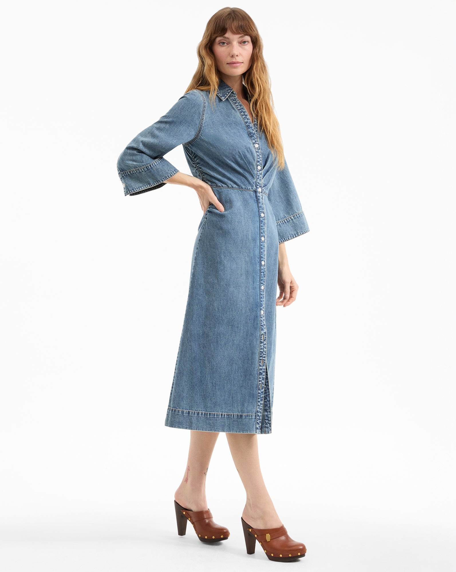 HAYDON DENIM MIDI DRESS - 3