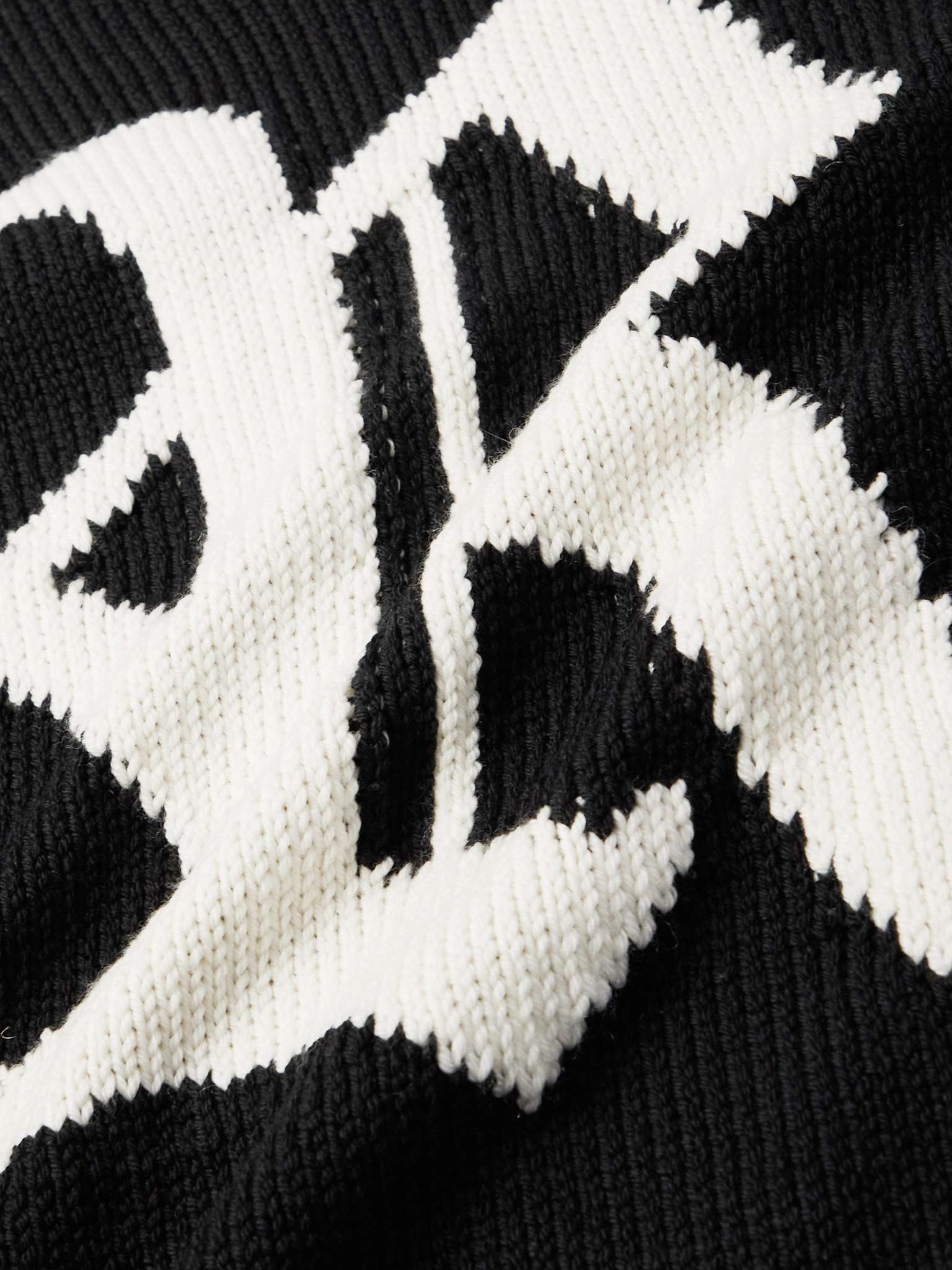 Logo-Jacquard Virgin Wool Sweater - 3