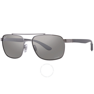 Ray-Ban Ray Ban Polarized Grey Chromance Rectangular Men's Sunglasses RB3701 004/5J 59 outlook